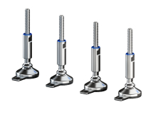 HD Levelling foot, with base mount, Stainless steel 1.4301