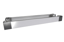 VX plinth with trim panel, front/rear, H: 100 mm, for W: 1000mm, stainless steel