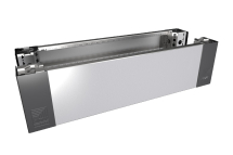 VX plinth with trim panel, front/rear, H: 200 mm, for W: 800mm, stainless steel