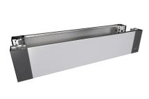 VX plinth with trim panel, front/rear, H: 200 mm, for W: 1000mm, stainless steel