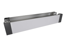 VX plinth with trim panel, front/rear, H: 200 mm, for W: 1200mm, stainless steel